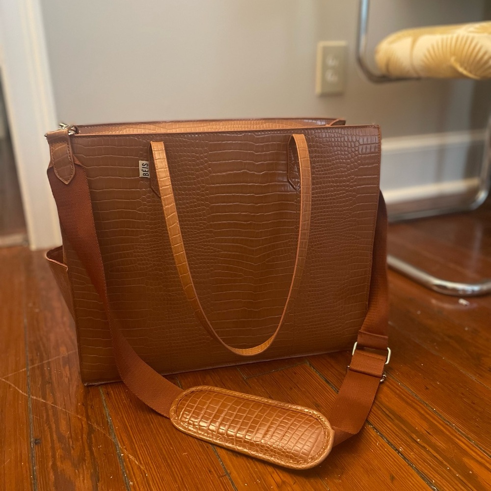 BEIS Large Work Tote in Maple
